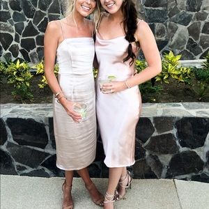 Nasty Gal Champagne Midi Dress